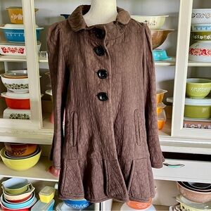 An Ren Brown Textured Jacket - Size Small